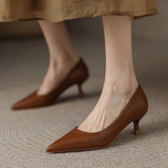 Plus Size Women Pumps Pointed Toe Boat Shoes Mid Heels Basic Pumps Slip on tacones mujer Black Singe Shoes escarpins femme 9875N
