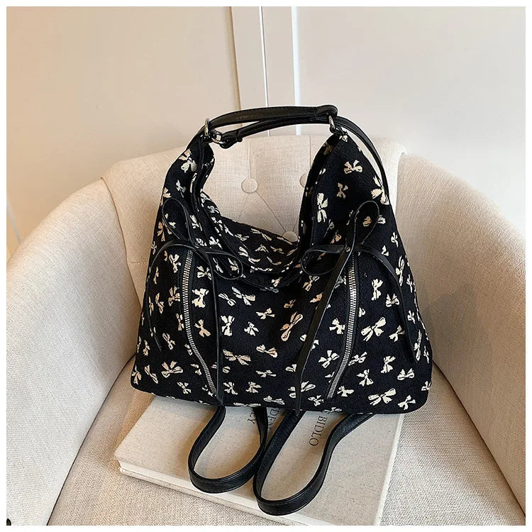 Ingvn  Fashion Shoulder Bag Tote Armpit Bag Female Summer New Korean Style Simple-Decorated Backpack For Commuter