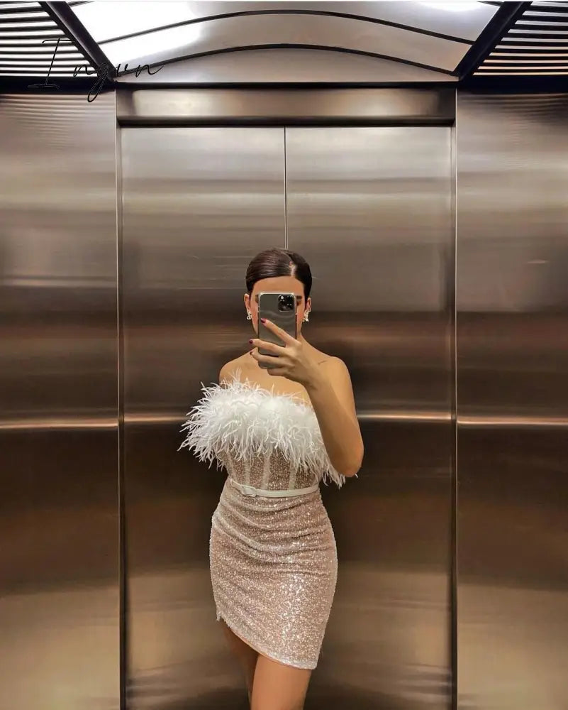 Ingvn - New Trends Sexy Evening Dress Solid Color One Shoulder Dress Ladies Party Prom Dress