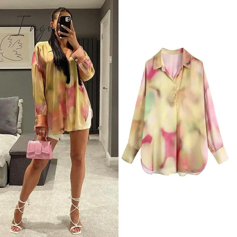 Ingvn - women satin blouse long sleeve zebra print shirts vintage office ladies tops femme chandails fashion blusa de mujer Chandails