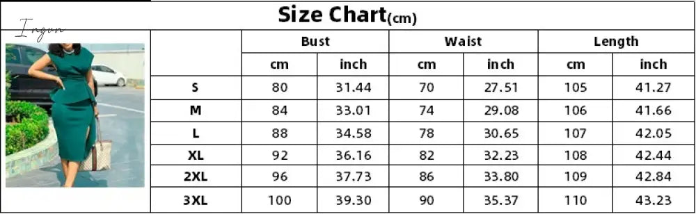 Ingvn - Sexy Bodycon Short Sleeve Dresses Split Package Hip Solid Event Party Dress Fashion Office Ladies African Femal Plus Size