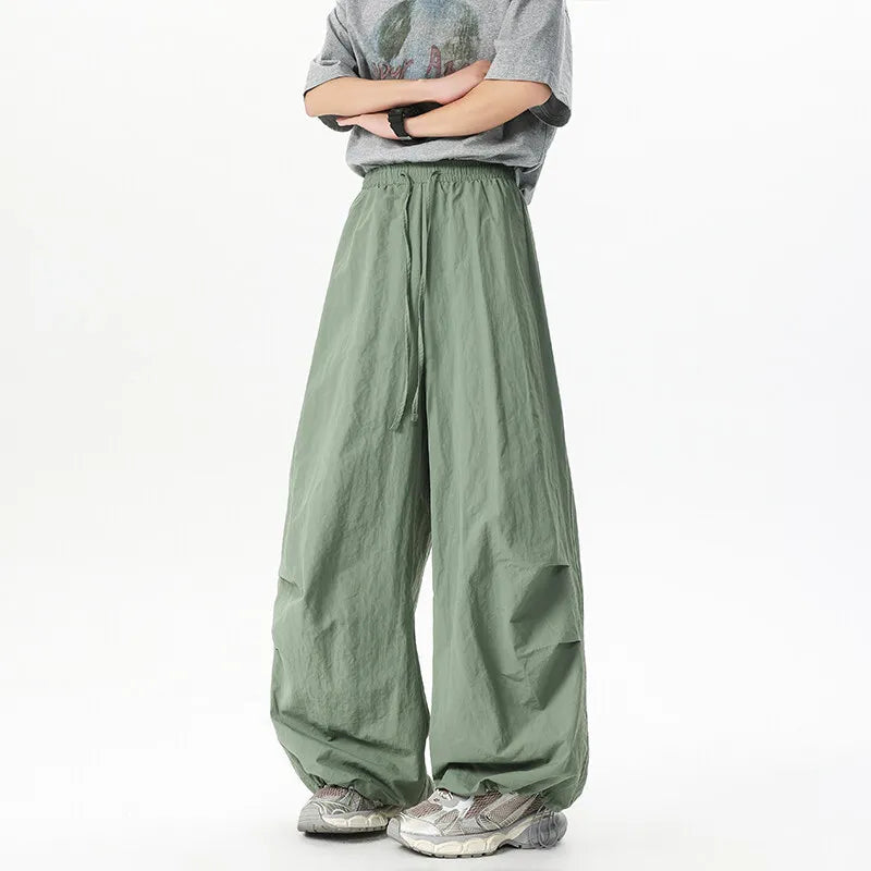 Unisex Pants Wide Leg Athletic Lounge Pants Spring Summer Lightweight Stretch Waist Casual Sportswear Joggers Loose Thin Comfort