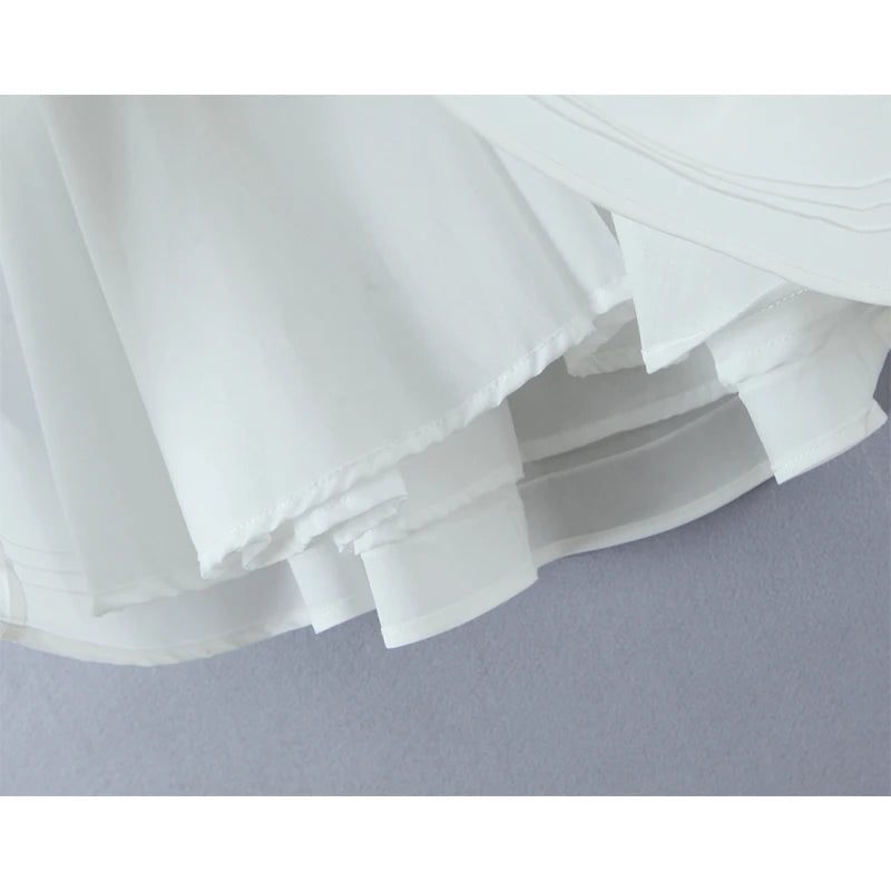 Sexy Deep V Halter White Mini Dress Women Fashion Backless A-line Elegant Party Dresses Summer Robe Lace Up Vestidos