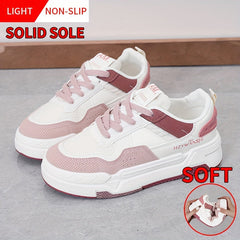 Women's Casual Platform Sneakers, Versatile Lace Up Outdoor Shoes, Comfortable Low Top Skate Shoes plus size