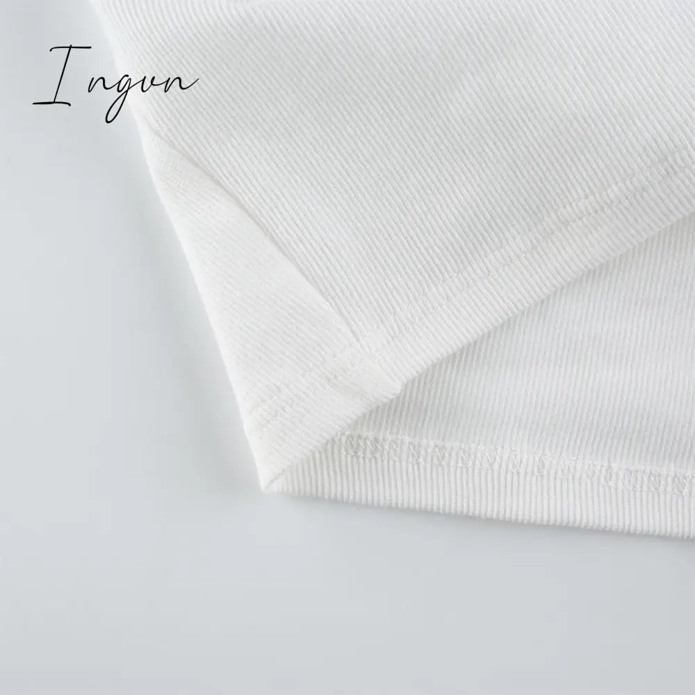Ingvn - Womens Fashion Streetwear Lace Patchwork Summer White Tank Top Women Home Y2K Fashion Leisure Outfit Basic Casual Crop Tops Kawaii Clothes