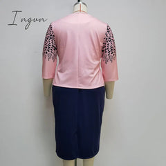 Ingvn - 2 Piece Set long Coat and Dress Christmas African Midi Dresses Women Dashiki Bazin Riche African Clothing Dresses Africa Clothes