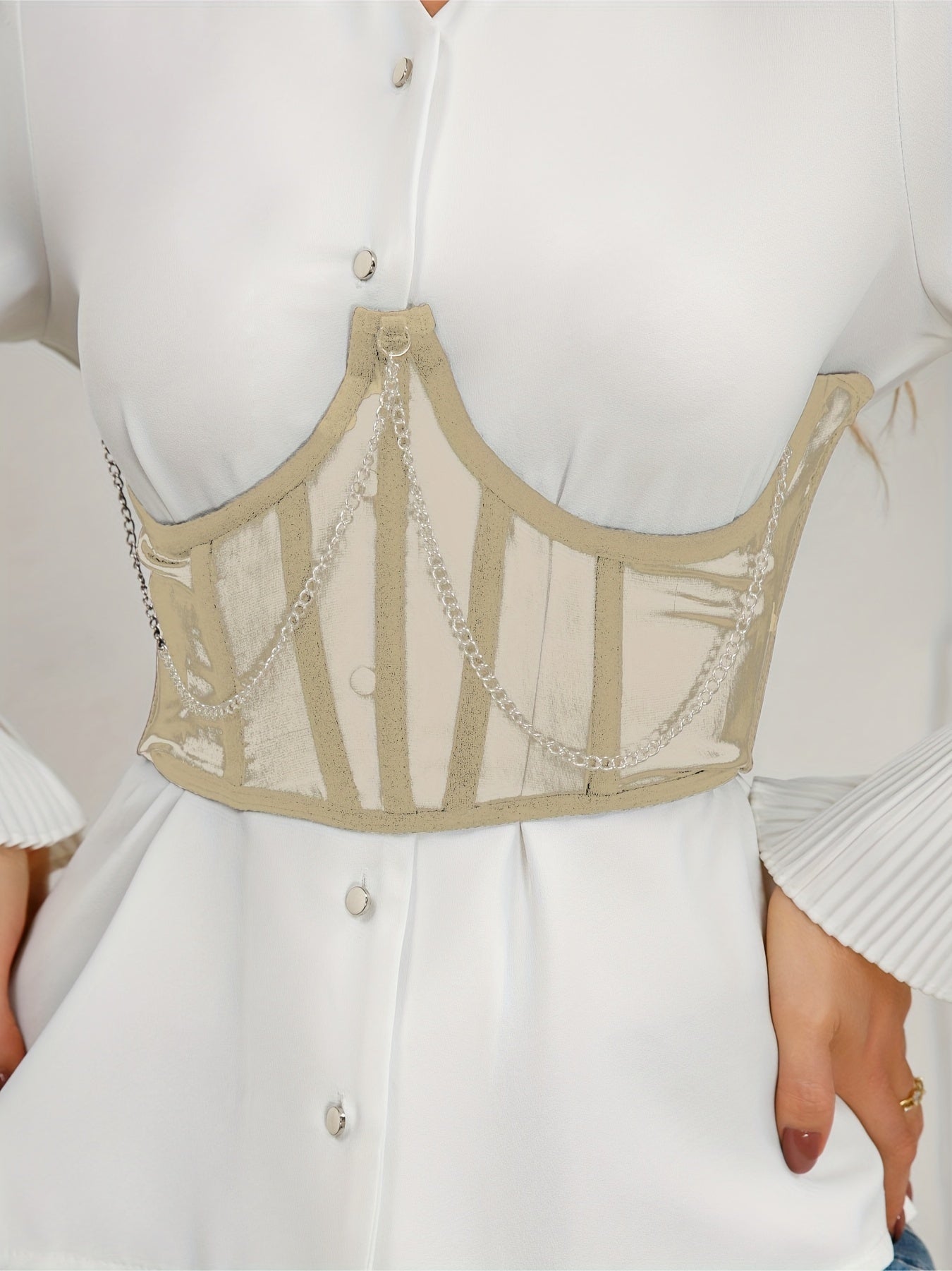 Exquisite Mesh Fishbone Strapless Corset Bustier - Women's Tummy Control Lace Up Slimmer Body Shaper for Hourglass Figure - Adjustable, Breathable, and Comfortable Lingerie & Shapewear for Confident Silhouette