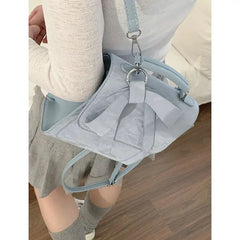 Ingvn  Bow Womens Backpack Sweet College Style Fashion Small Square Backpacks Casual Cute Literary All-match Aesthetic Female Bag