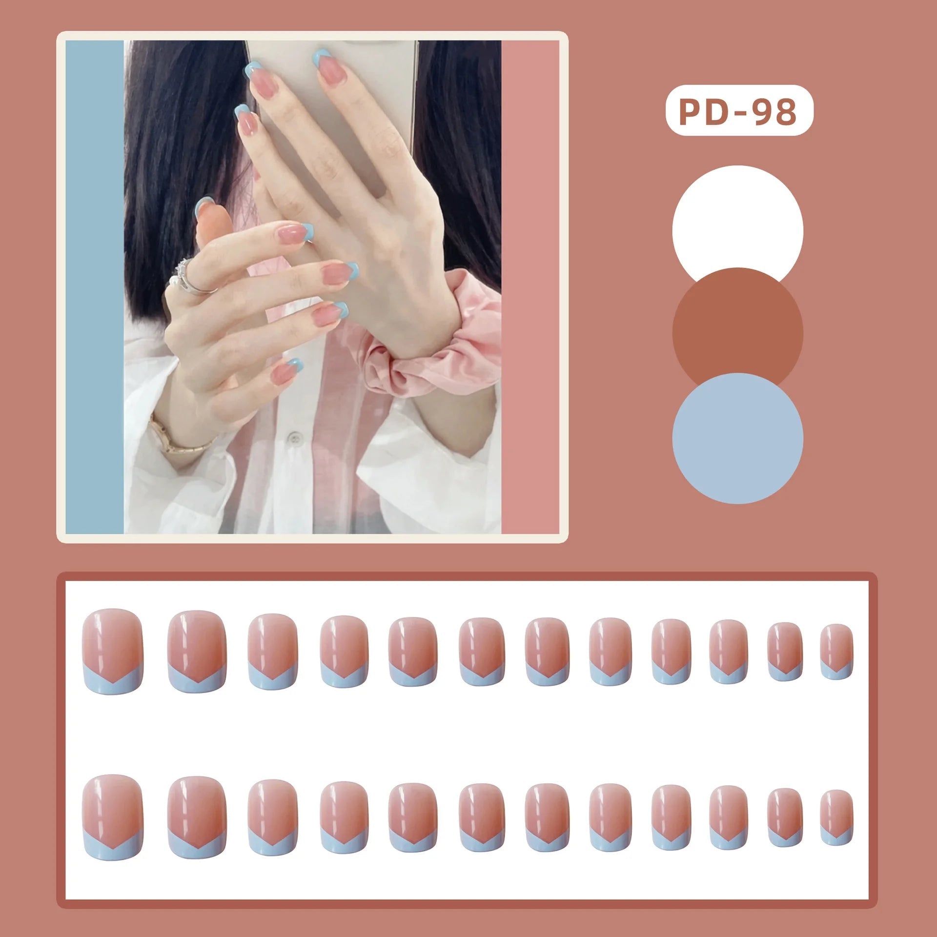 24pcs Lemon Short Wear Tips Nail False Patch Press on Nails Supplies for Professionals Artifical Fake Nails Faux Ongles Uñas