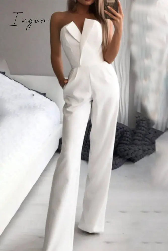 Ingvn - Casual Solid Color Regular Jumpsuits(3 Colors)