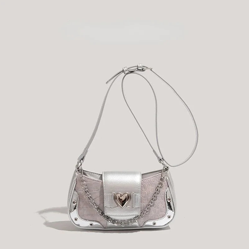 Ingvn  Y2k Casual Shoulder Bag for Women Pu Leather Fashion Designer Handbag Pu Leather Daily Luxury Advanced Ladies Armpit Bag