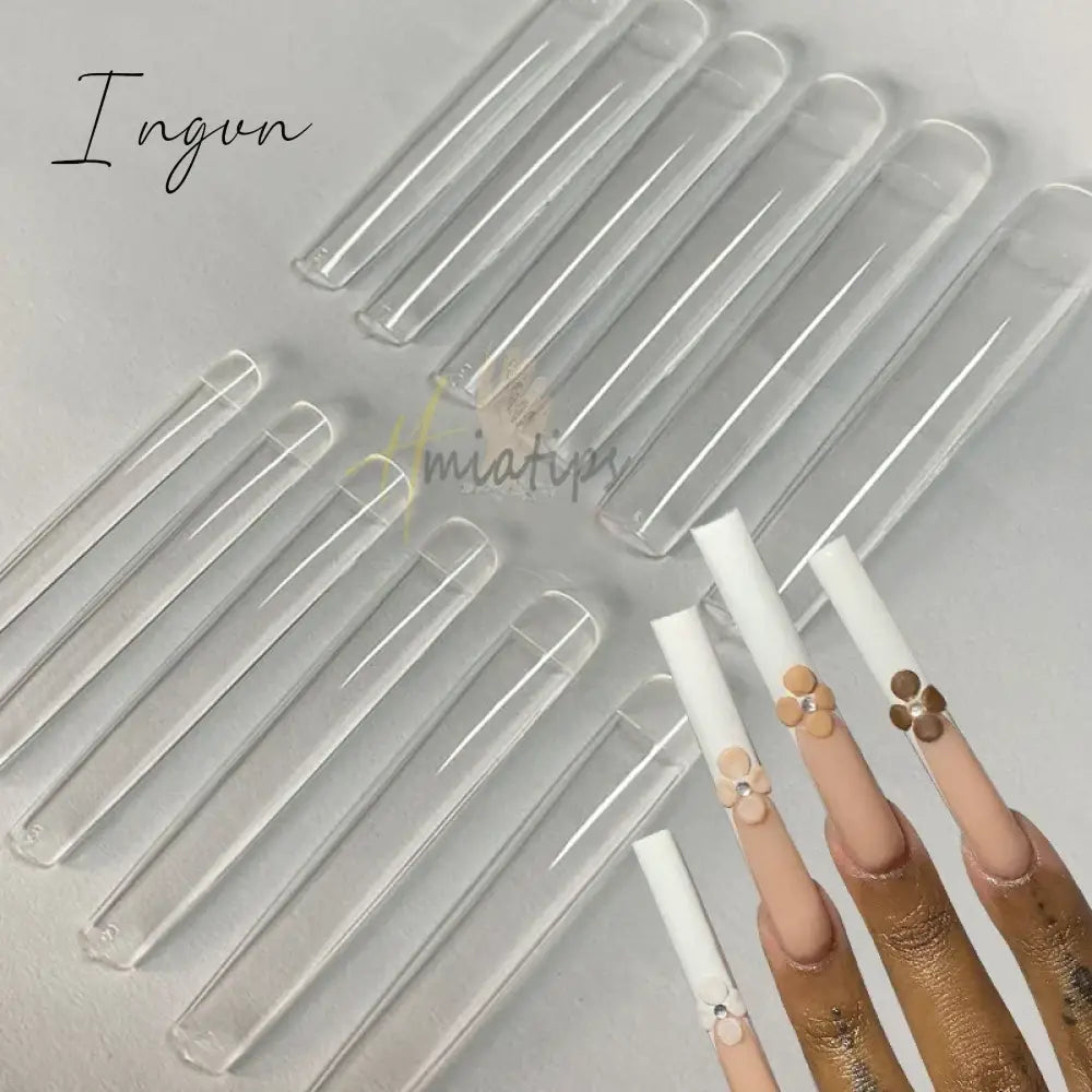 3XL Full Cover False Long Stiletto  Nail Tips Sculpted Clear Press On Artificial Fake Nails  Manicure Salon Supply 120pcs