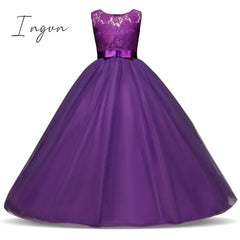Ingvn - Teen Girl Evening Party Long Dress 5-14Y Girl Formal School Ceremony Outfit Kids Christening Costume White first Communion Dress