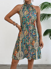 Charming Floral Print Pleated Dress - Stylish & Breathable Sleeveless Design - Perfect Chic Summer Wear for Trendy Women