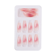 24Pcs/Box Sweet Short Round/Point Head False Nail Art Full Cover Detachable Artificial Fake Nails Ballerina Press on Nails Tips
