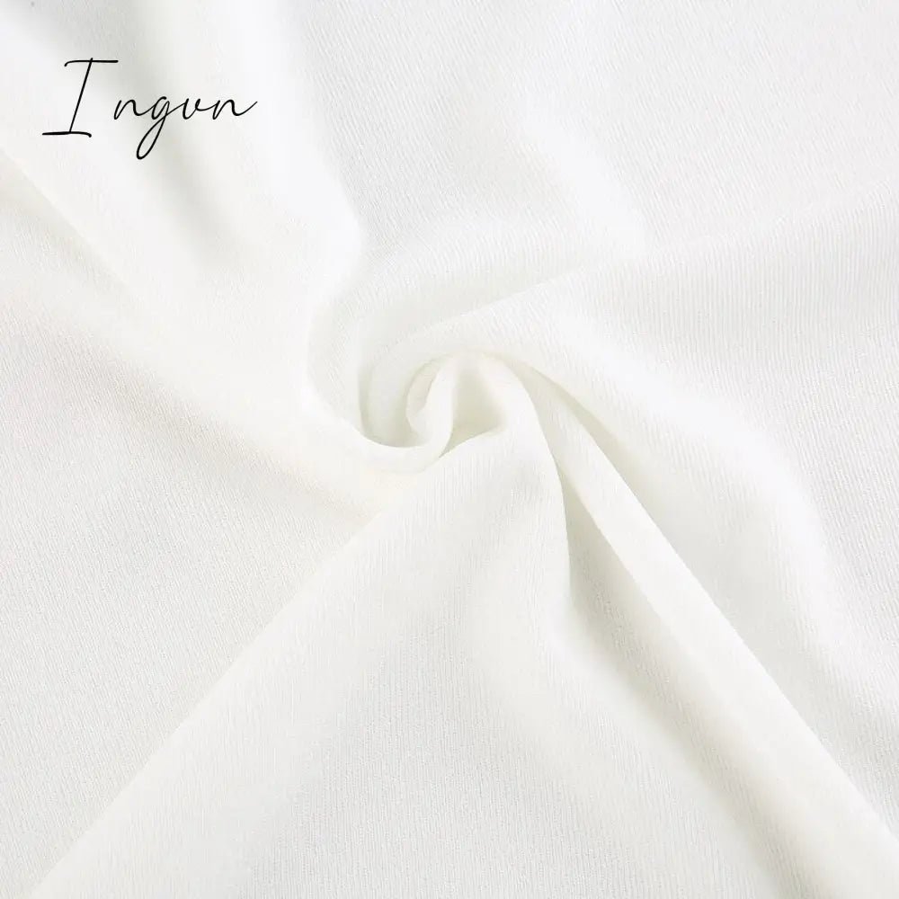 Ingvn - Fashion White Elegant Maxi Dress Summer Women Sexy One Shoulder Split Long Dress Female Fashion Cut Out Club Party Dress Beachwear