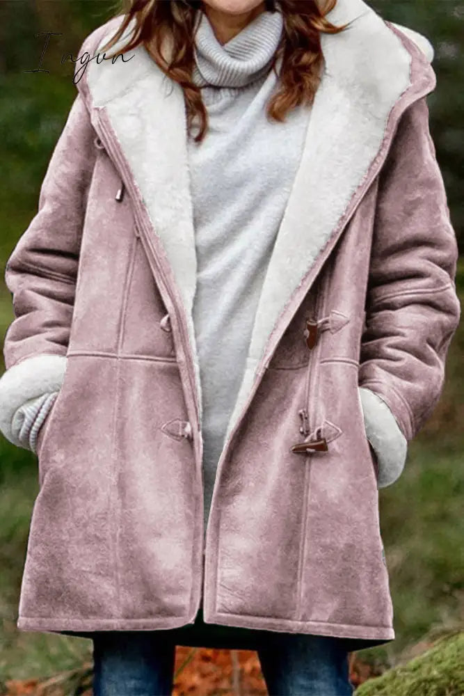 Ingvn - Casual Solid Patchwork Pocket Hooded Collar Outerwear(9 Colors)