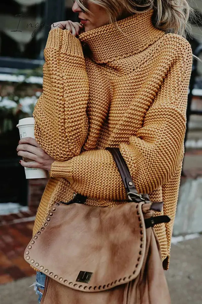Ingvn - New Loose Style Turtleneck Sweater(3 Colors)
