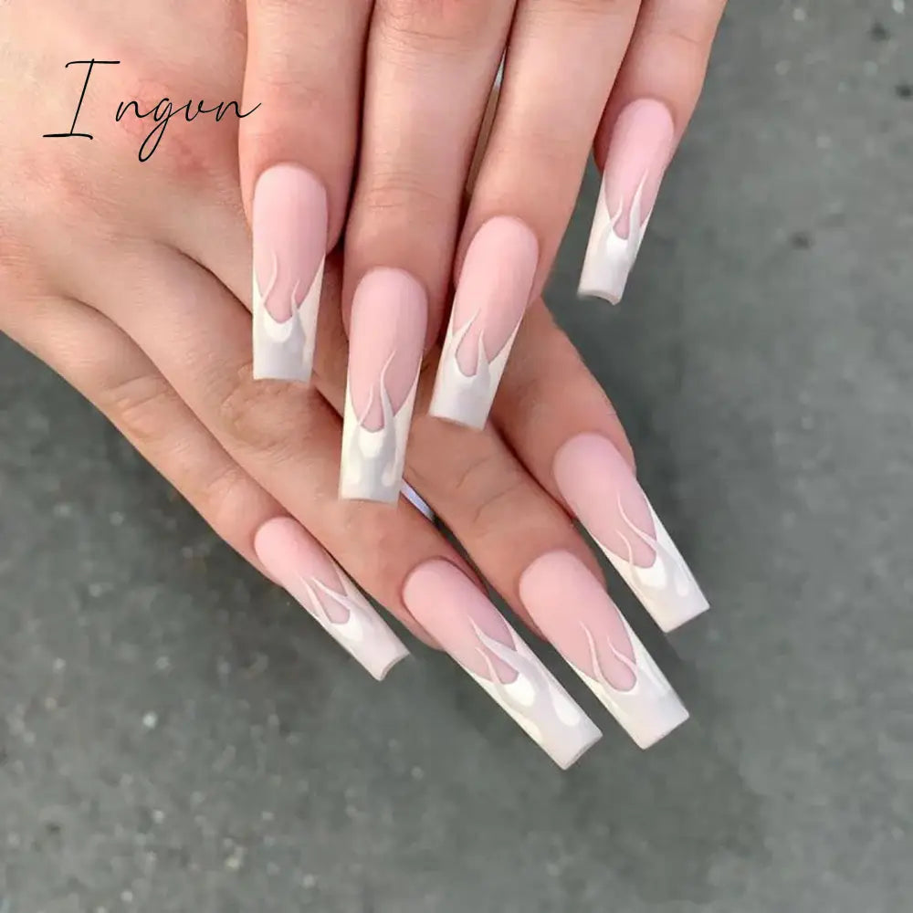 Extra Long Coffin Ballerina False Nails Fake Nails With Designs Press On Nails Manicure Tool Nail Accessory Full Cover Nail Tips