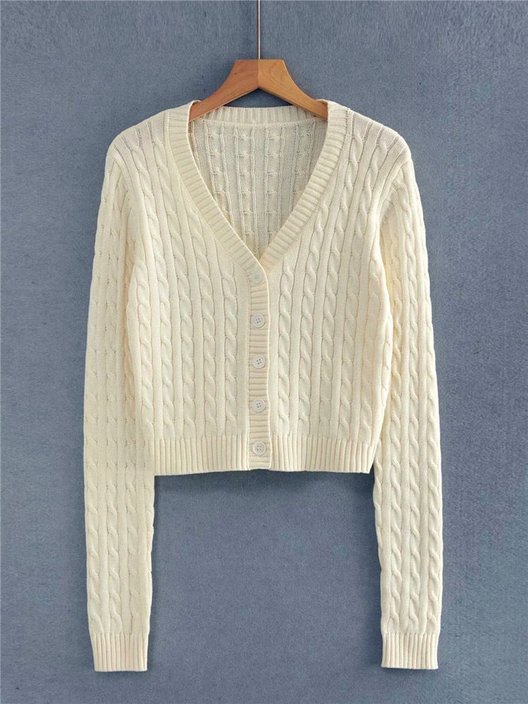 Brandy Mandy Sweaters Women White Knit Sweater Autumn Winter V Neck Long Sleev Knitted Sweater Navy Pullover Brandy Girl Sweater
