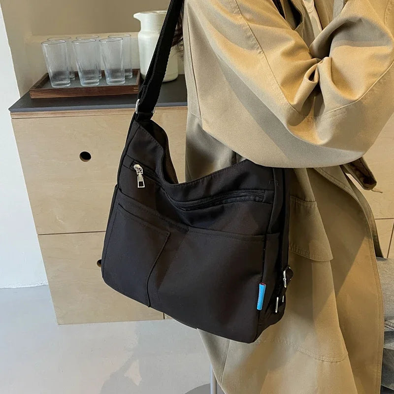 Ingvn  Casual Nylon Large Capacity Ladies Crossbody Bags Shoulder Bags for Women Zipper Basic Style  Bolso Mujer
