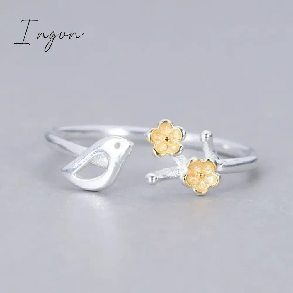 Simple Fashion Silver Color Feather Dolphin Adjustable Ring Exquisite Jewelry Ring For Women Party Wedding Engagement Gift
