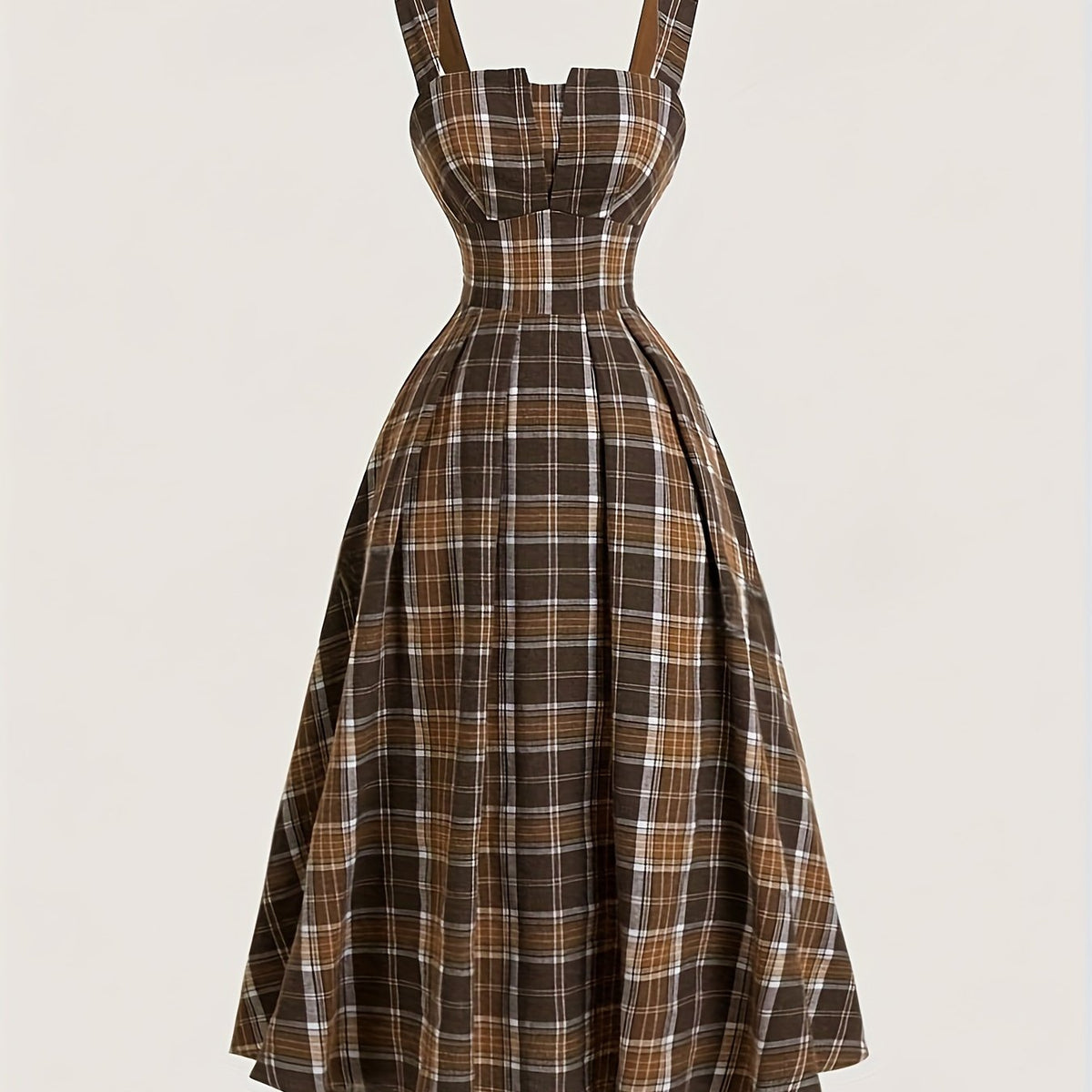 [Targeted Style]Plaid Long Dress
