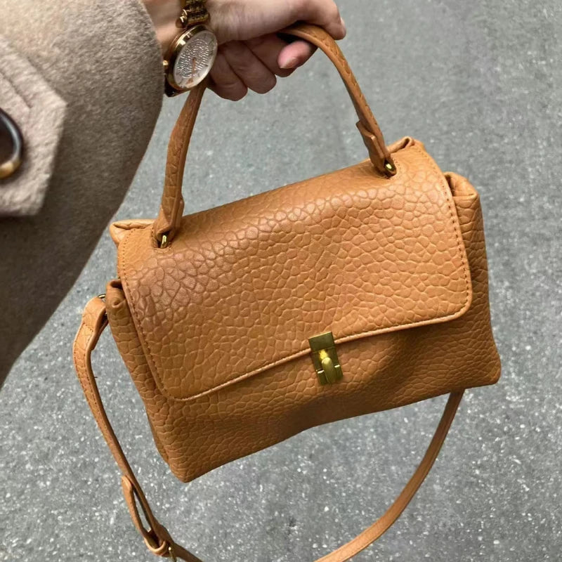 INGVN  Fashion Personality Solid Top-Handle Bag 2024 All Match Office Lady Women's Handbags Y2k Trendy Japanese Shoulder Crossbody Bags