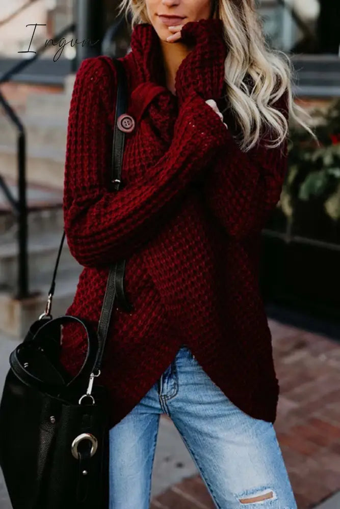 Ingvn - Irregular Winter Shawl Coat(6 Colors)