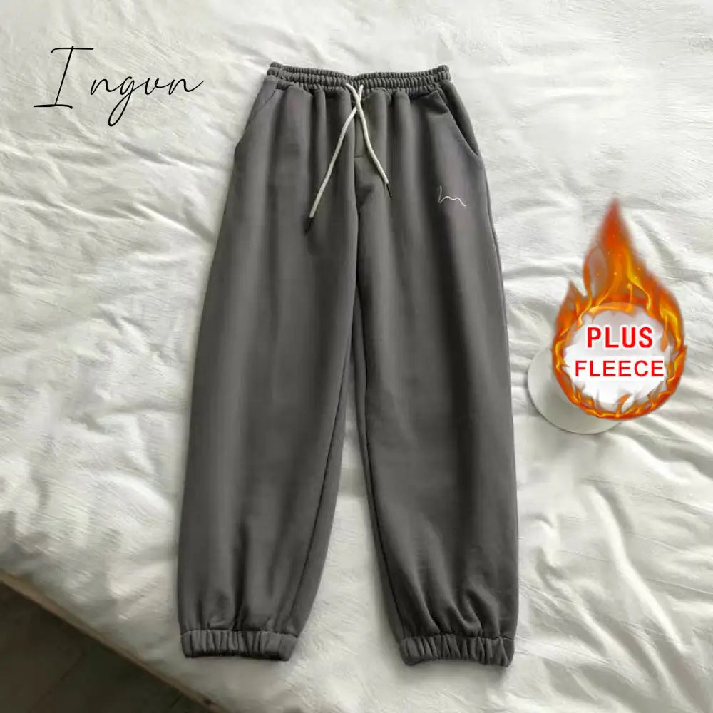 Ingvn - Smiley Face Embroidery Sweatpants