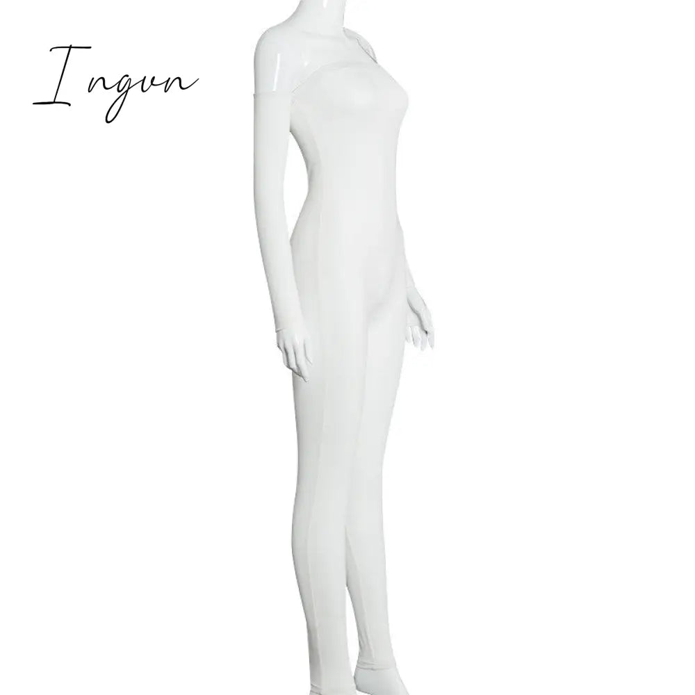 Ingvn - Trends long sleeve slash neck sexy bodycon jumpsuit autumn winter women fashion streetwear outfits stretchy jumper