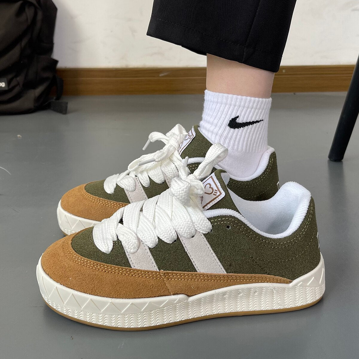 Pphmm Summer Women Sneakers Design Women's Casual Shoes Retro Fashion Chunky Sneakers Woman Flat Sport Shoes Big Size Shoes Women