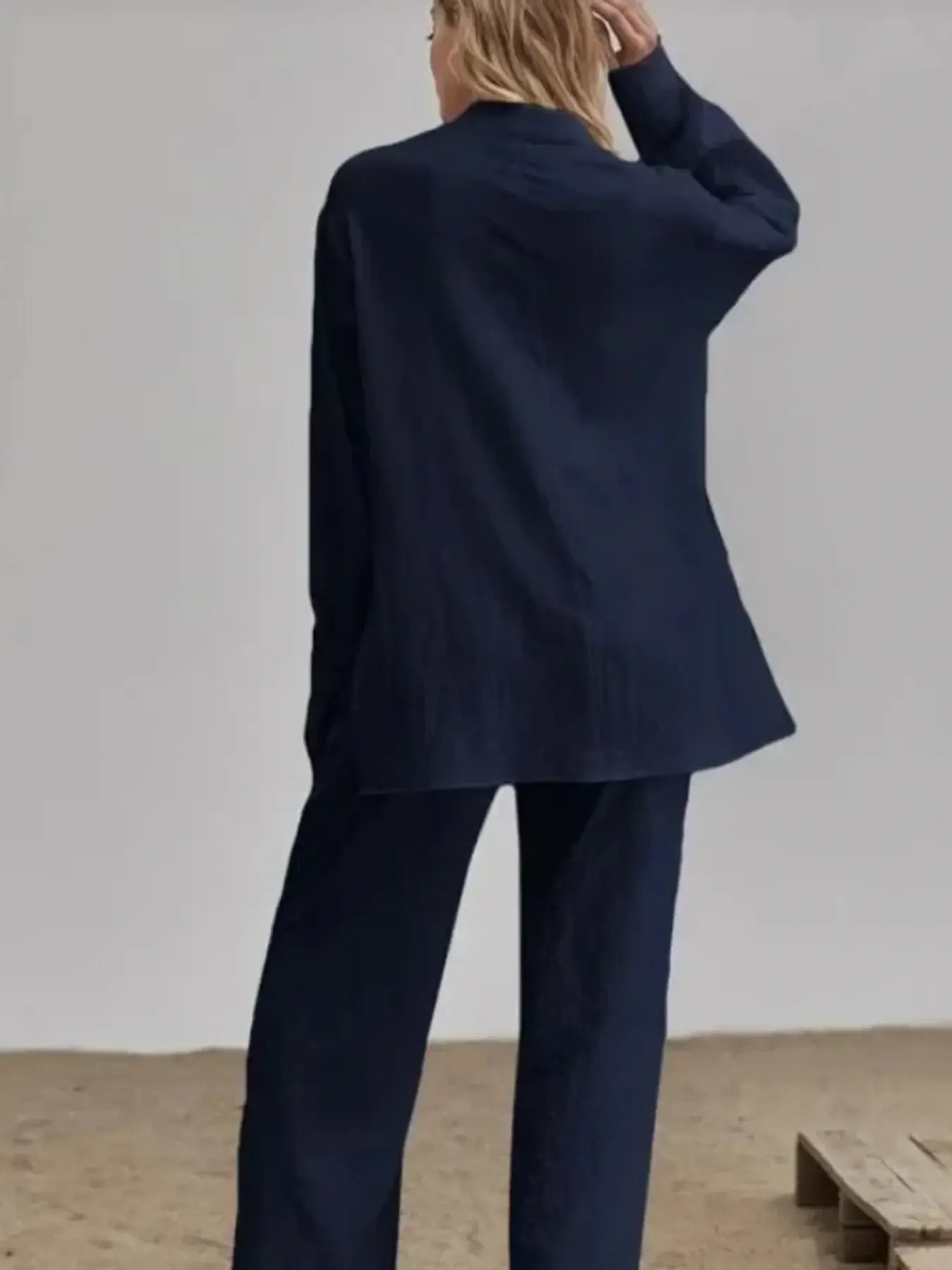 Button Up Long Sleeve Shirt and Pants Set
