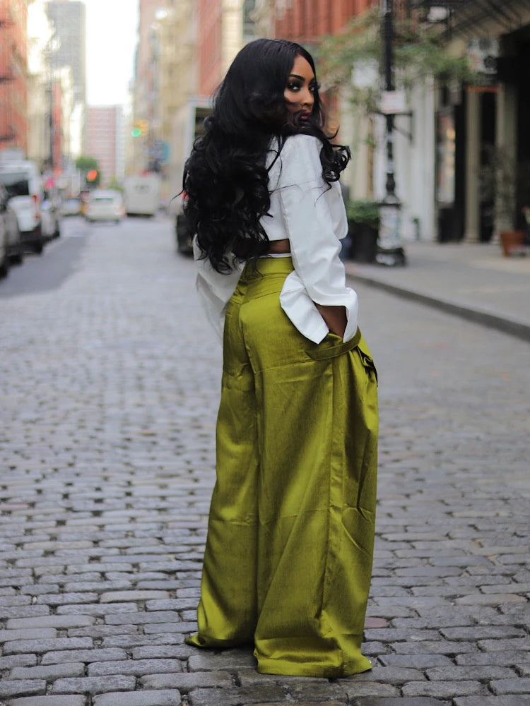 Ingvn  Cargo Pants Women  Summer Fashion Women's Casual Pant Streetwear Ins Detachable 3D Pocket High Waisted Wide Leg Pants
