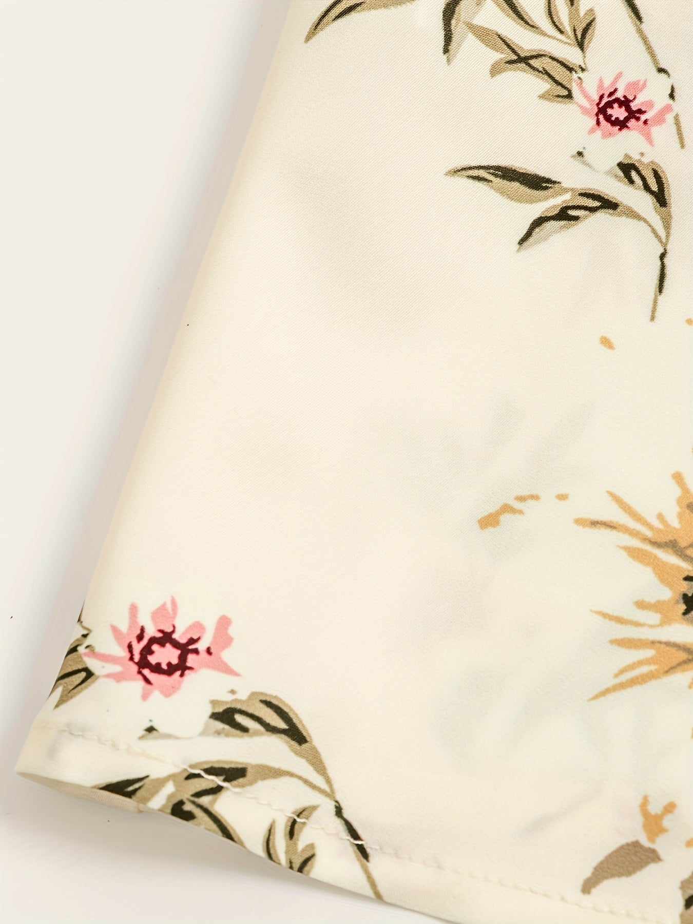 Charming Floral Print A-line Dress - Stylish & Elegant Crew Neck Design with Half Sleeves - Perfect for Spring & Summer - Comfortable Womens Clothing for Versatile Wear