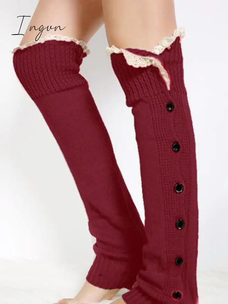 Ingvn - Vintage Knitting Lace Leg Warmers Accessories