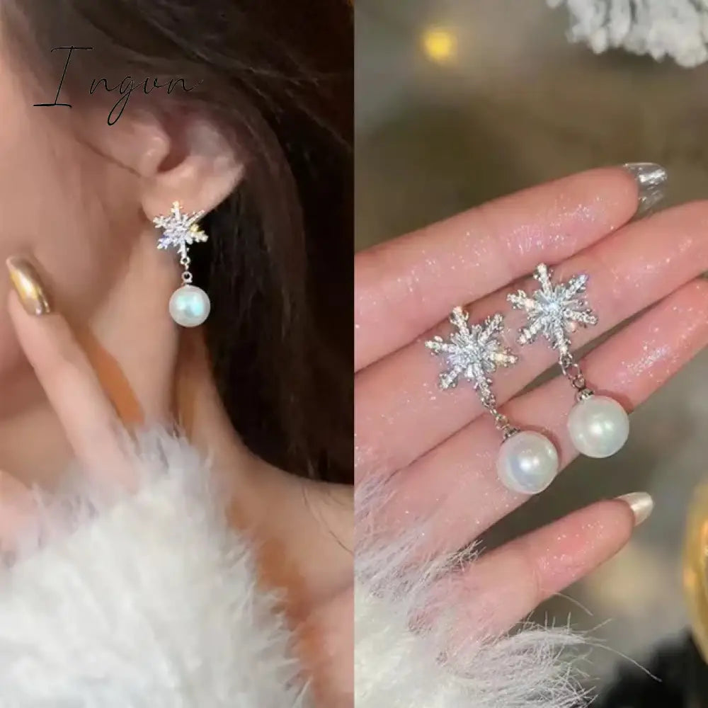 Moving Santa Claus Tassel Dangle Earrings For Women Christmas Tree Snowflake Asymmetric Long Chain Earring New Year Jewelry Gift