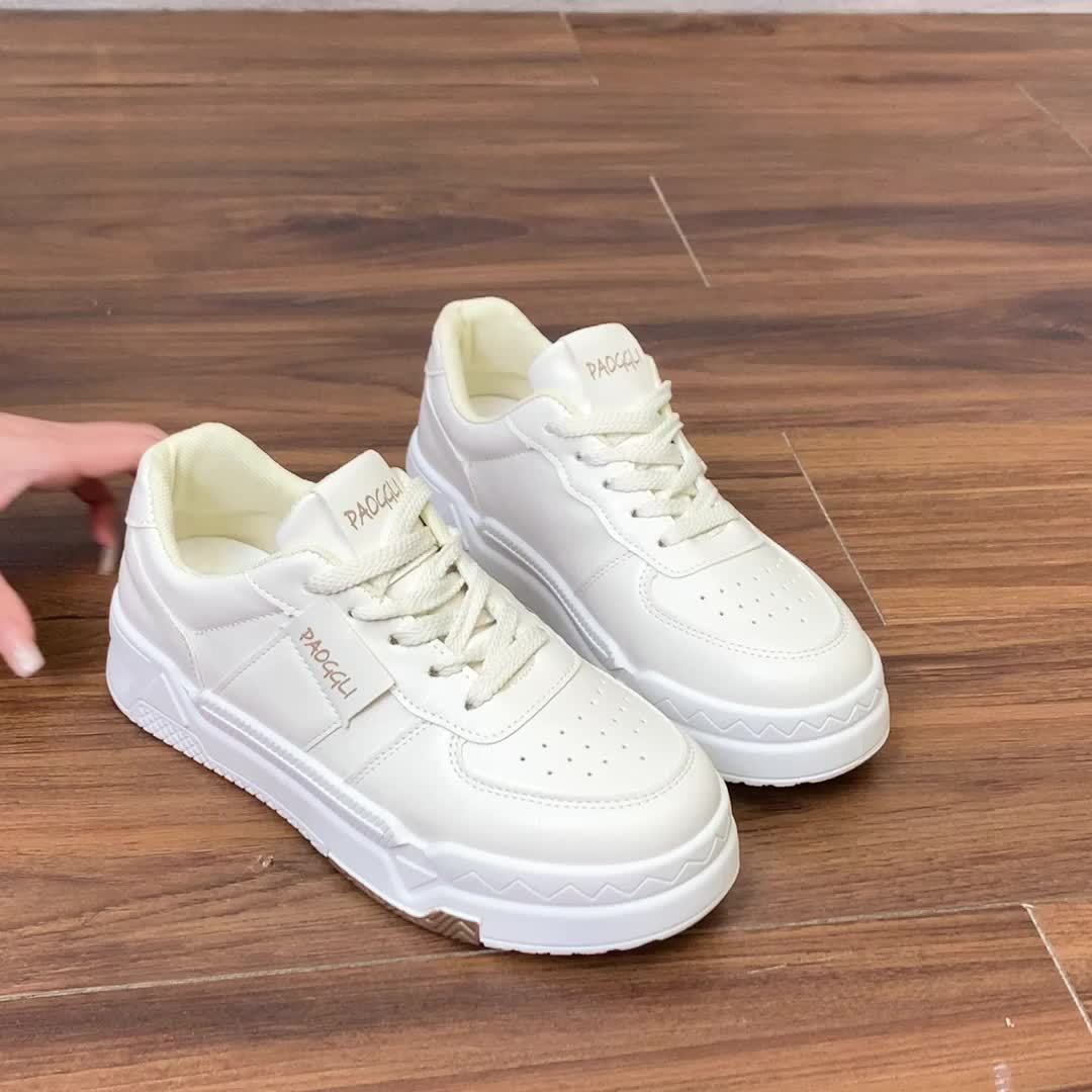Womens Fashionable Platform Skate Sneakers - Stylish & Comfortable Low Top Shoes - Durable for Outdoor Adventures, Perfect for Students & Preppy Casual Wear