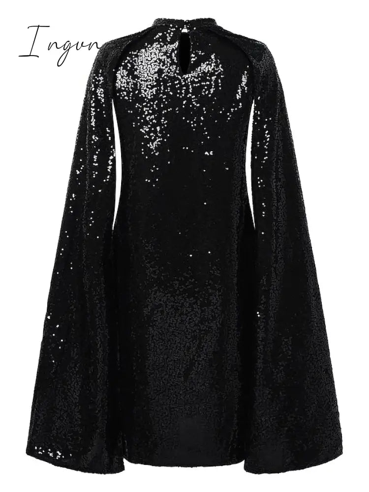 Ingvn - Women‘s Semi Formal Party Dress Sequin Dress Short Mini Dress Silver Gold Sleeveless Pure Color Sequins Split Spring Summer Crew Neck Stylish Elegant 2023 S M L XL XXL