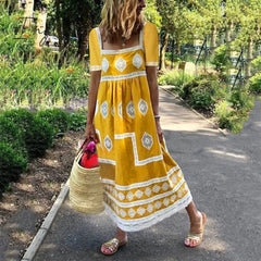 Ingvn - Bohemian loose casual large size dress