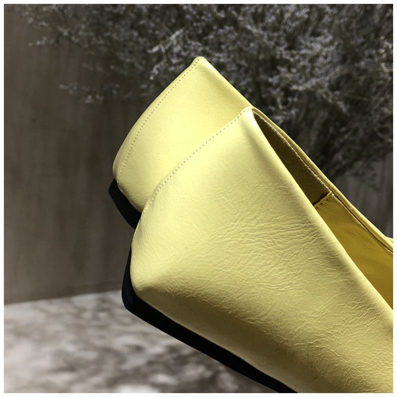 INGVN   Brand Design Chain Buckle Flat Shoes Women Flat Heel Ballet Pointed Toe Slip On Female Ballerina Casual Loafers