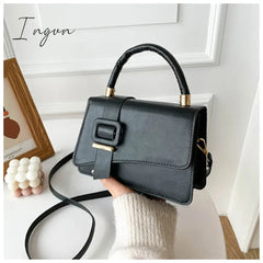 Ingvn - 1Pcs PU Leather Women's Handbags Luxury Designer Female Shoulder Bag 2023 New Fashion Candy Color Small Square Bag Messenger Bag
