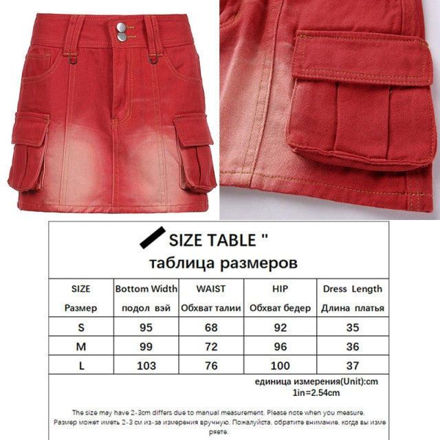Streetwear Denim Mini Skirts Women Harajuku Vintage Casual Hight Waist Sexy Lady Clubwear Kawaii Clothes Short Skirts