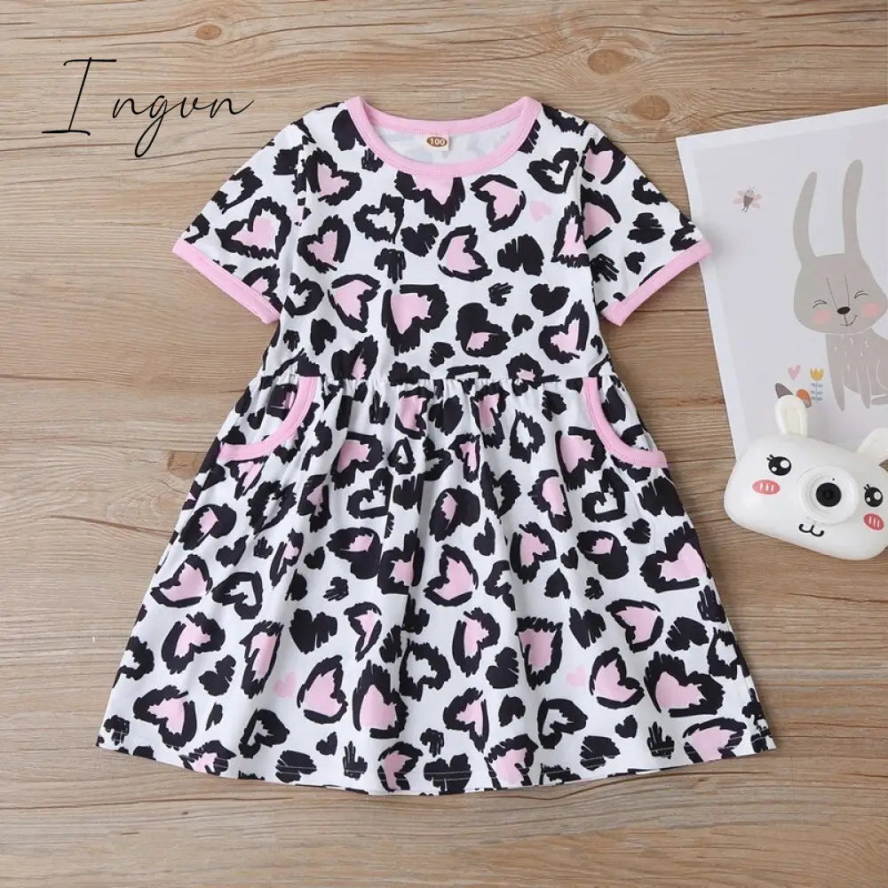 Ingvn - New Summer Baby Girls Tutu Dress Children Party Little Girl Kids Clothes Flying Sleeve Princess Rainbow Patchwork Outfits Dress