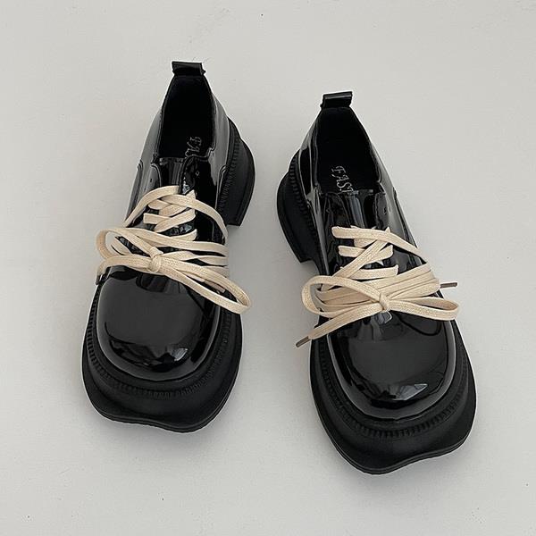 Cross Women's Shoes Loafers With Fur Round Toe British Style Clogs Platform Oxfords Modis Casual Female Sneakers Flats Slip-on P