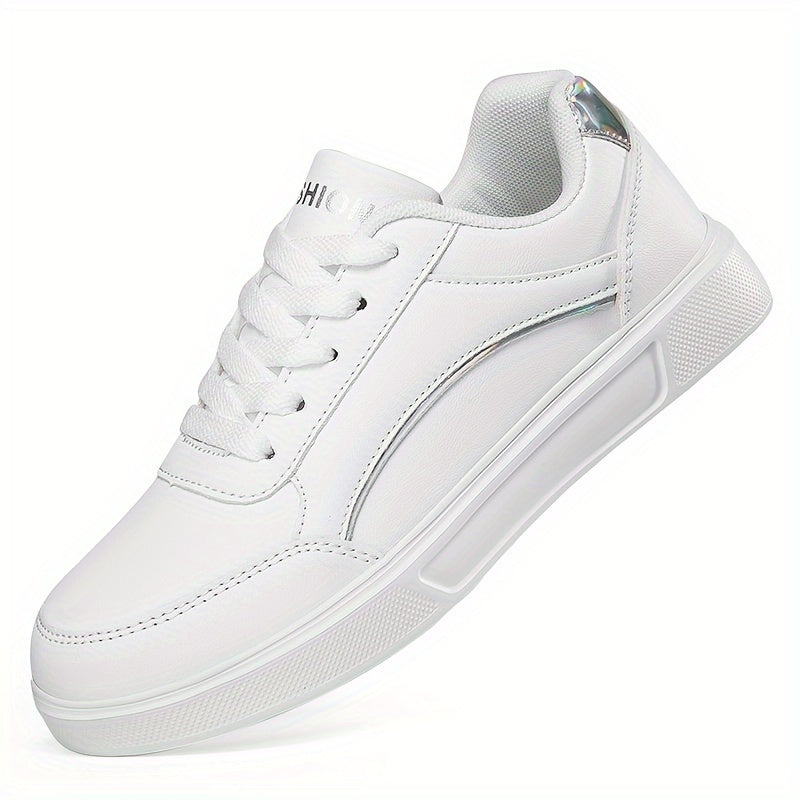 Stylish ComfortFit Skate Shoes - Road Running, Low-Top, Lace-Up, Round Toe, Ultra-Lightweight, Breathable, Comfortable, All-Season, Versatile Sneakers for Women