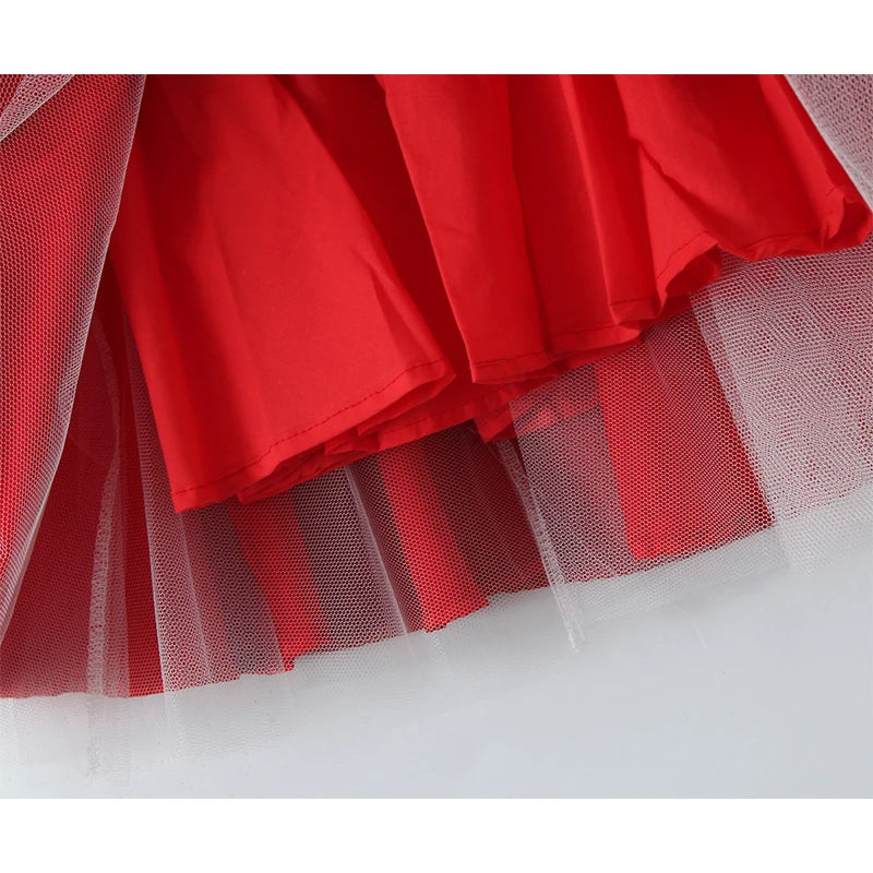 Sexy Elegant Women Lace Patchwork Red Satin Sling Mini Dress Female Summer Ball Gown Party Dresses Christmas Robe