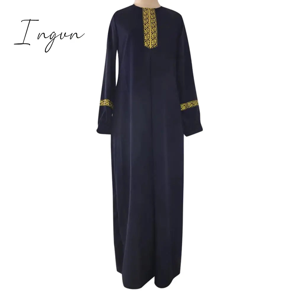 Ingvn - NEW Dubai kaftan Dress Muslim Party Abaya Women Arabic Lace Cardigain Patchwork turkey Islam Prayer caftan marocain dresses