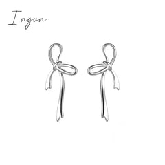 Korean Fashion Sweet Cute Bowknot Stud Earrings for Women Girls New Simple Minimalist Ear Piercing Aesthetic Jewelry Y2K Gifts