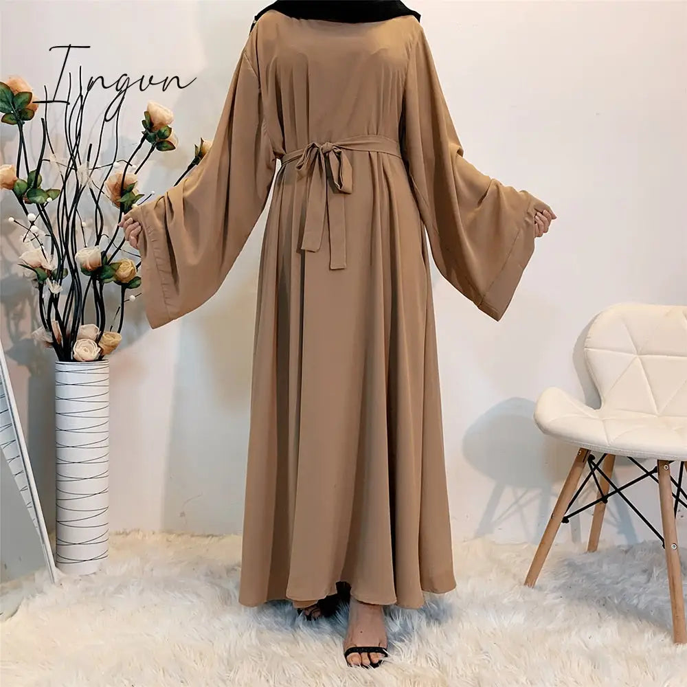 Ingvn - Outfits 2023 Fashion Trends Abaya Dubai Turkey Muslim Fashion Hijab Dress Kaftan Islam Clothing African Maxi Dresses For Women Vestido Robe Musulman De Mode